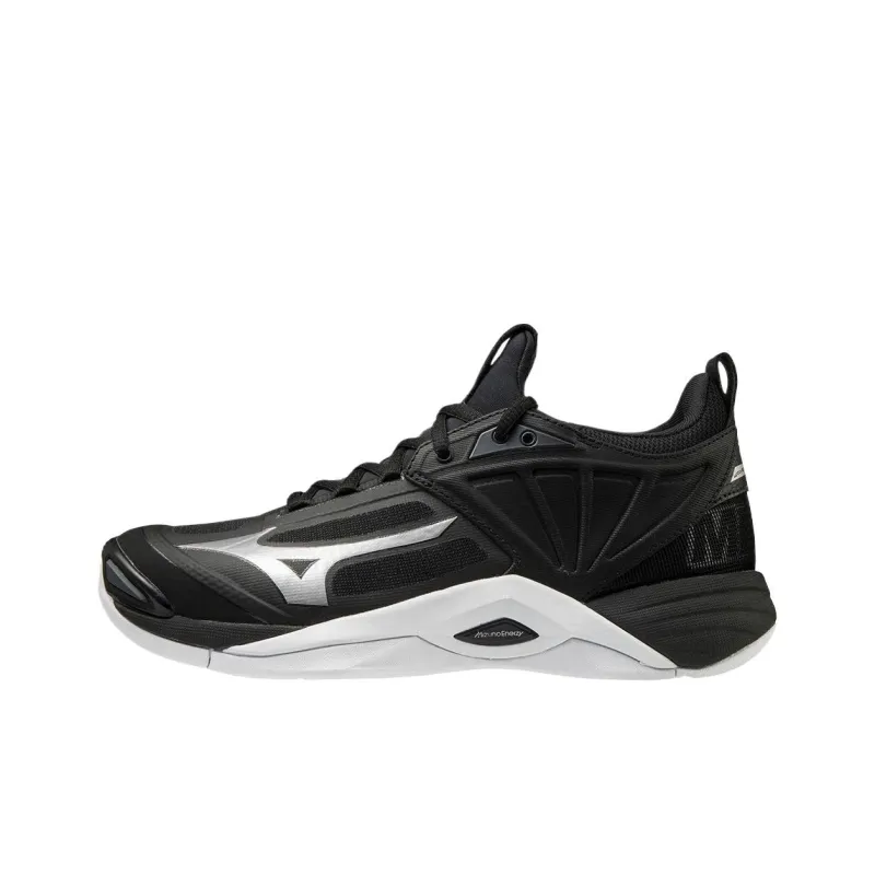 Mizuno Wave Momentum 2 Cushioning Wear-Resistant Low-Top Training Shoes Women's Black Silver-0
