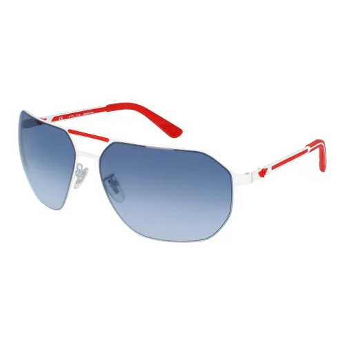 Police Aviator Sunglasses Men's Silver