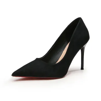 BANWEIDIYA Slim Heel High Heels Women's Black