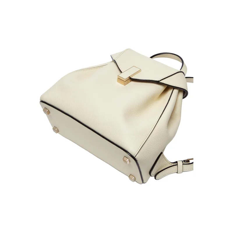 Valextra Soft Sheepskin Backpack Mini Unisex White-3