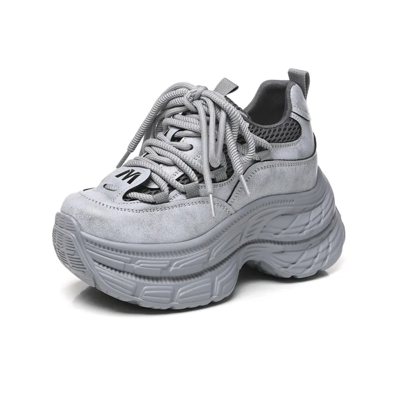 NRDROFFICIAL Cushioned Slip-Resistant Abrasion-Resistant Low-Top Chunky Sneakers Women's-5
