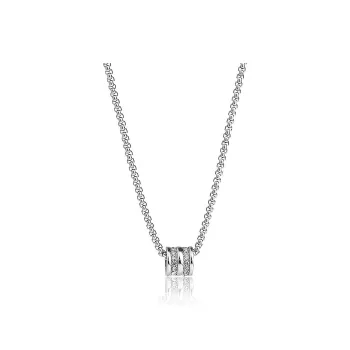 FOREVER MELODY Titanium Steel Zircon Necklaces Men's