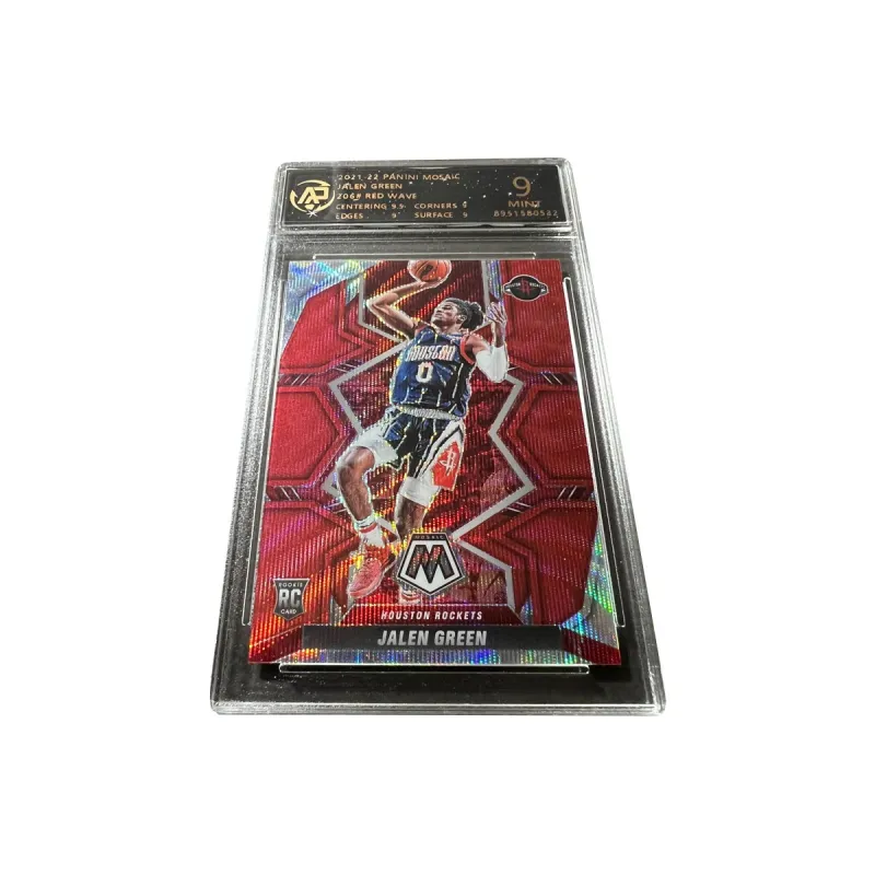 PANINI Rockets Jalen Green Red Ripple Fold Holographic Card RPA High Score Player Card Rare Card Graded Cards 1 Pc-0