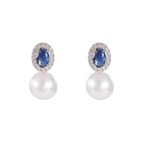 Love Pearl Stud Earrings Women's