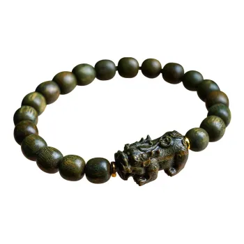 GUMUJIANG Green Sandalwood Bracelets Unisex