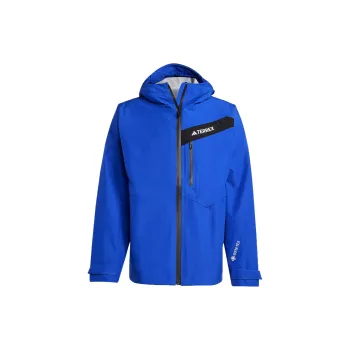Adidas Hiking Waterproof, Windproof, And Breathable Windbreaker Jacket Men's Semi Fluorescent Blue
