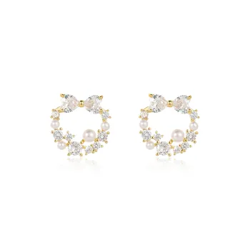 ONEKISS Gold Plated Copper Earrings Women's