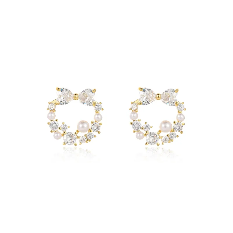 ONEKISS Gold Plated Copper Earrings Women's-0