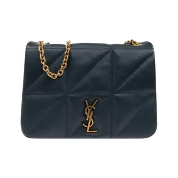SAINT LAURENT Jamie Lambskin Shoulder Bag Medium Size Women's Marine Blue
