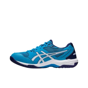 Asics Gel-Rocket 10 Durable Breathable Low-Top Badminton Shoes Men's Island Blue