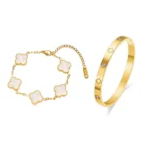 Lucky Four-Leaf Clover Collection (White)
