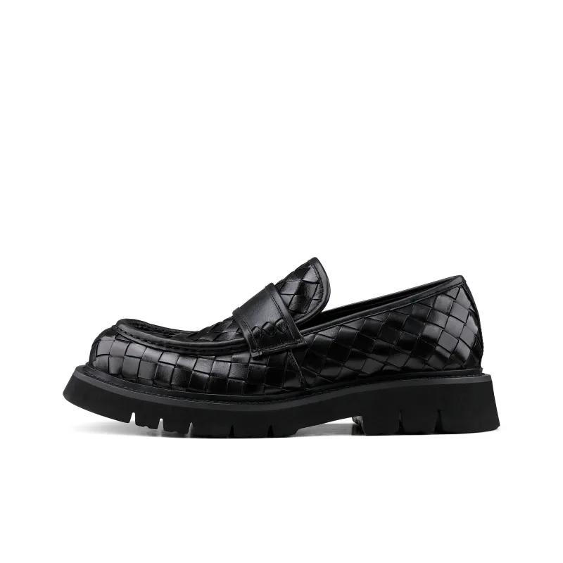 HANQIAORIJI Black Blood Series Loafers Unisex Black-0