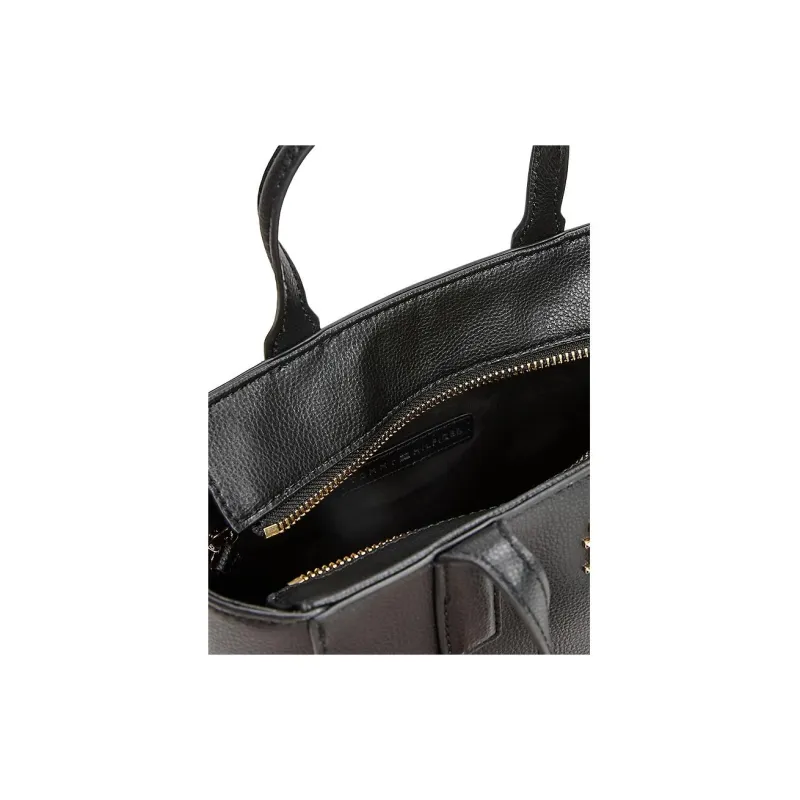 Tommy Hilfiger Polyester Tote Bag, Shopping Bag, Shoulder Bag, Crossbody Bag, Handbag Regular Women's Black-3