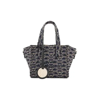 EMPORIO ARMANI Logo Embroidered Jacquard Tote Bag