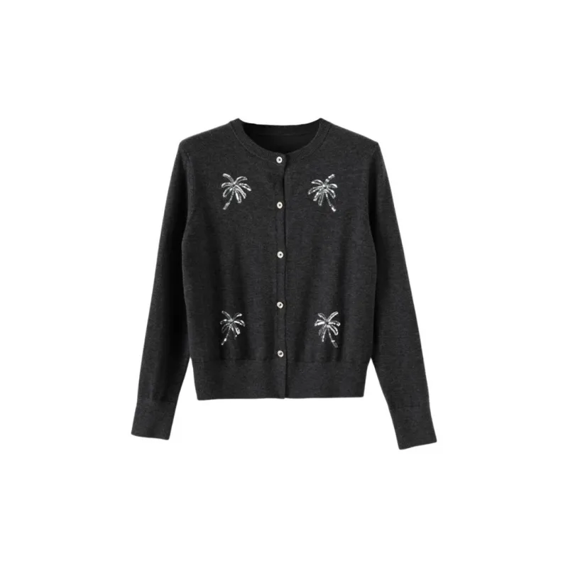 Late White Knitwear Women's Dark Gray-1