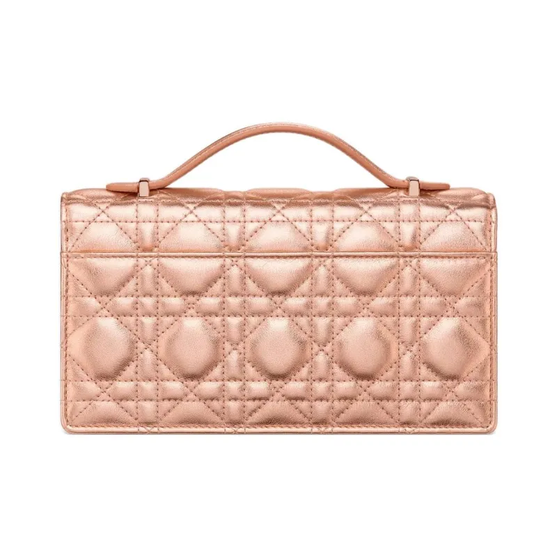 DIOR My Dior Calfskin Shoulder Bag Crossbody Bag Handbag Mini Women's Metallic-3