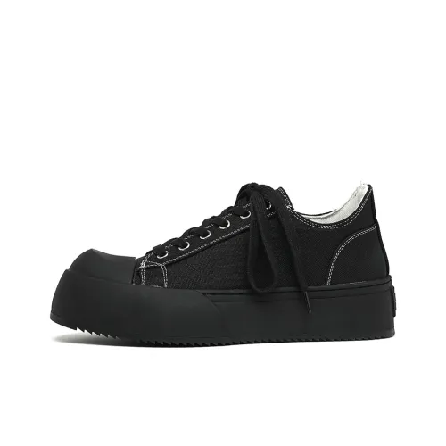Dounkol Brown And Cool Height Increasing Low Top Canvas Shoes Unisex