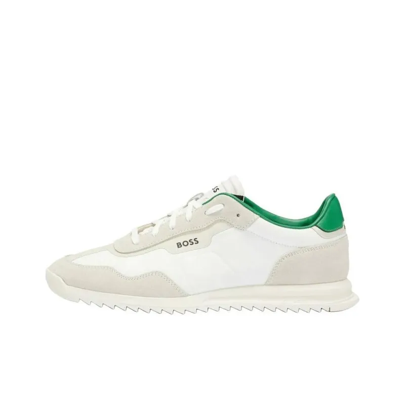 HUGO BOSS Zayn Low Top Casual Shoes Men's Beige Green-0