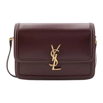 SAINT LAURENT Leather Crossbody Bag, Shoulder Bag Women's Brown