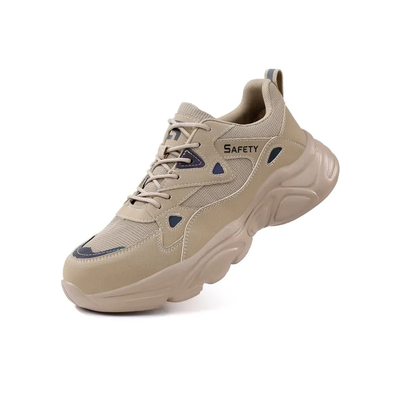 Blue Gull Shield Wear-Resistant Impact-Resistant Lightweight Low-Top Outdoor Shoes Unisex Khaki-2