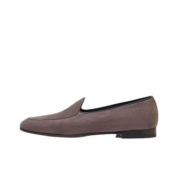 MANOLO BLAHNIK Modena Loafers Men's Gray Brown