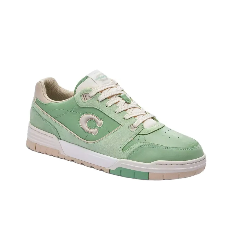 COACH Soho Low Top Skateboard Shoes Men's Green-1