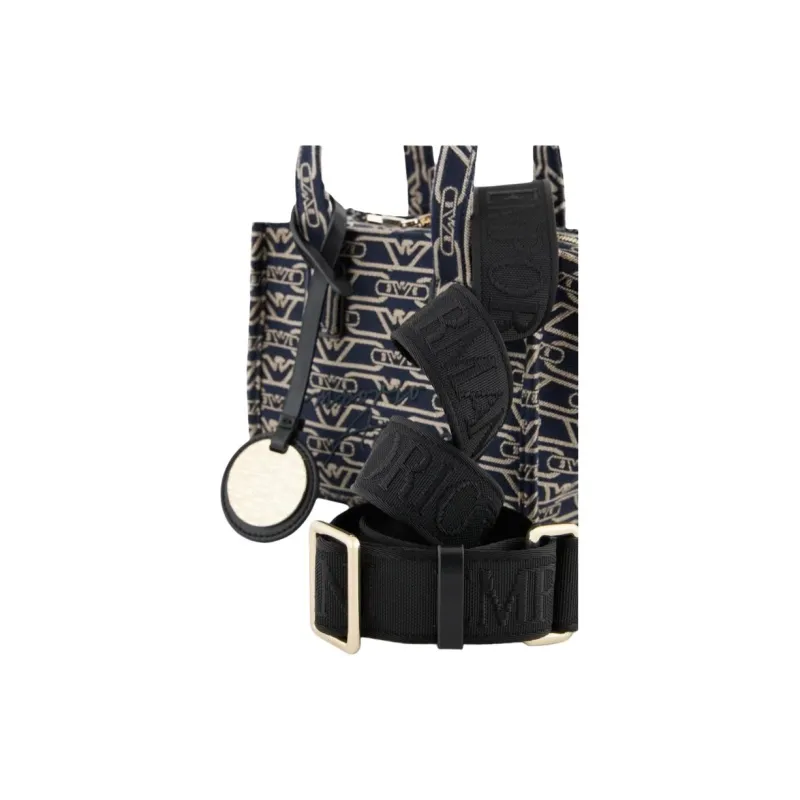 EMPORIO ARMANI Logo Embroidered Jacquard Tote Bag-3