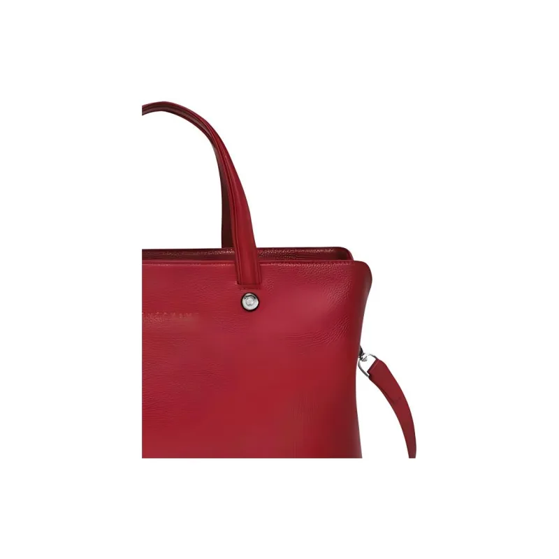 LONGCHAMP Le Foulonné Calfskin Tote Bag Shopping Bag Shoulder Bag Crossbody Bag Handbag Regular Women's Red-2