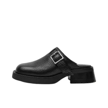 MIISTA Closed Toe Slippers 5cm Women's Black