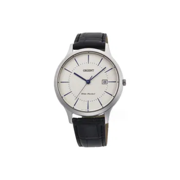 ORIENT CLASSIC DESIGN Collection Mechanical Movement Leather Strap Watch 39mm Men's Watches White Dial