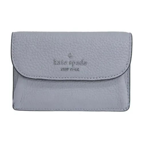 Kate Spade Leather Card Holder Wallet Unisex Gray