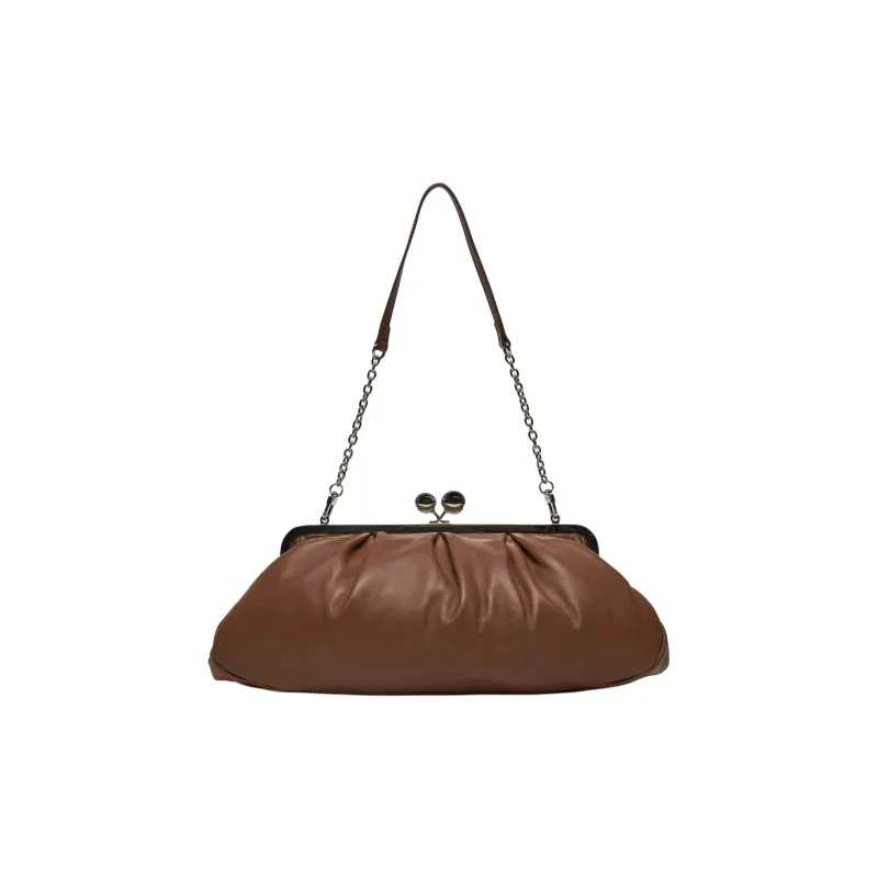 WEEKEND MaxMara Natural Leather Shoulder Bag Small Size Women's Brown-2