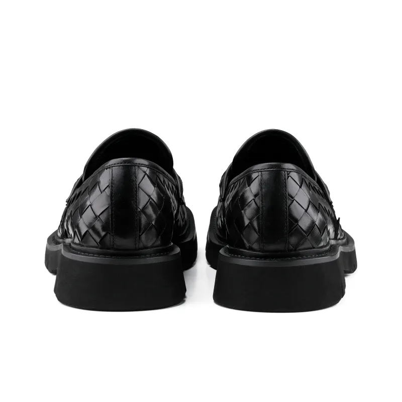 HANQIAORIJI Black Blood Series Loafers Unisex Black-6