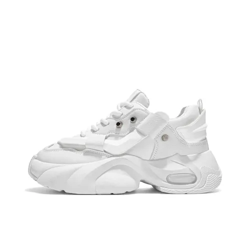 JANECO Anti Slip Wear Resistant Low Top Chunky Sneakers Men's
