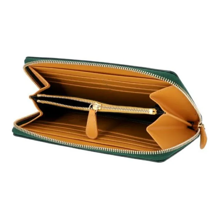 ETTINGER Leather Wallet Men's Green & Yellow-3