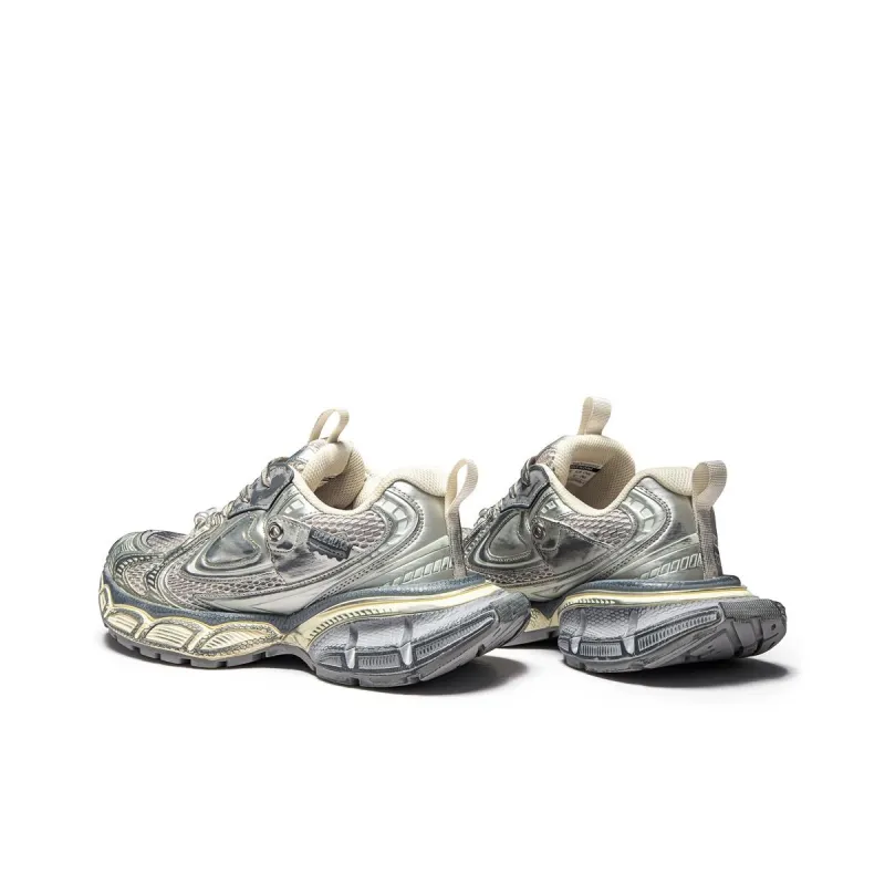 HeeDimensional Low-Top Chunky Sneakers Unisex Beige Distressed-9
