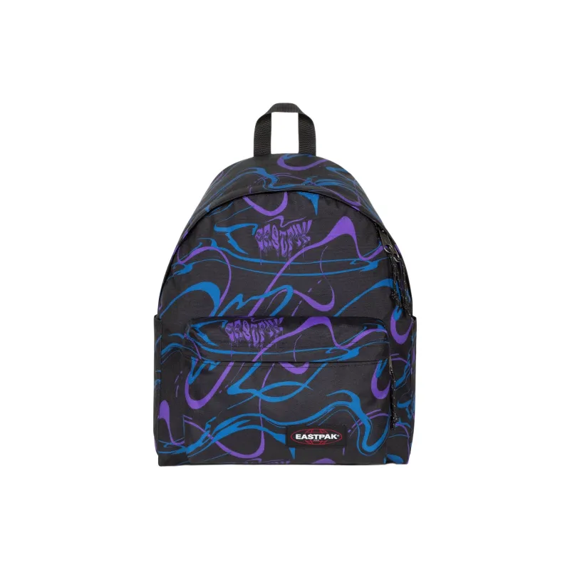 EASTPAK Polyester Backpack Medium Size Unisex Black & Purple & Blue-0