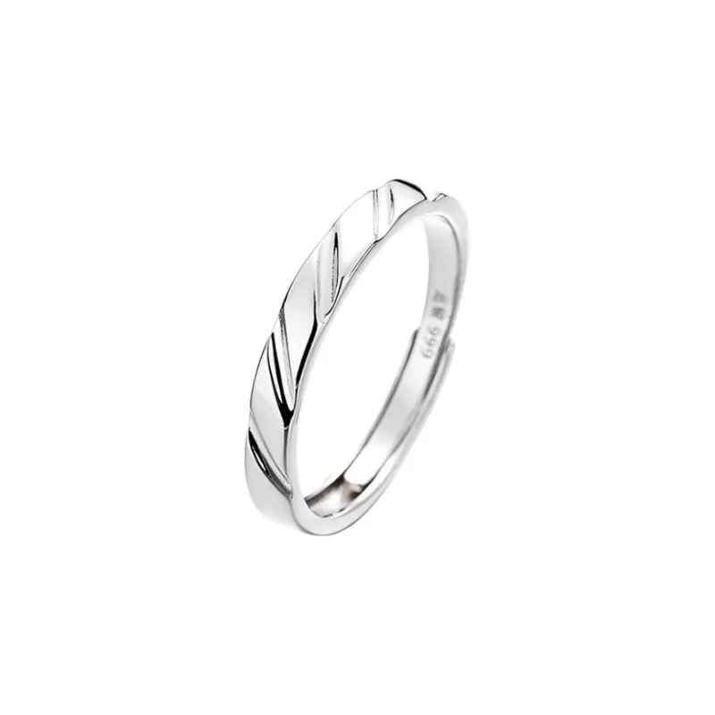 CHAOHONGJI Sterling Silver Open Ring Unisex-15
