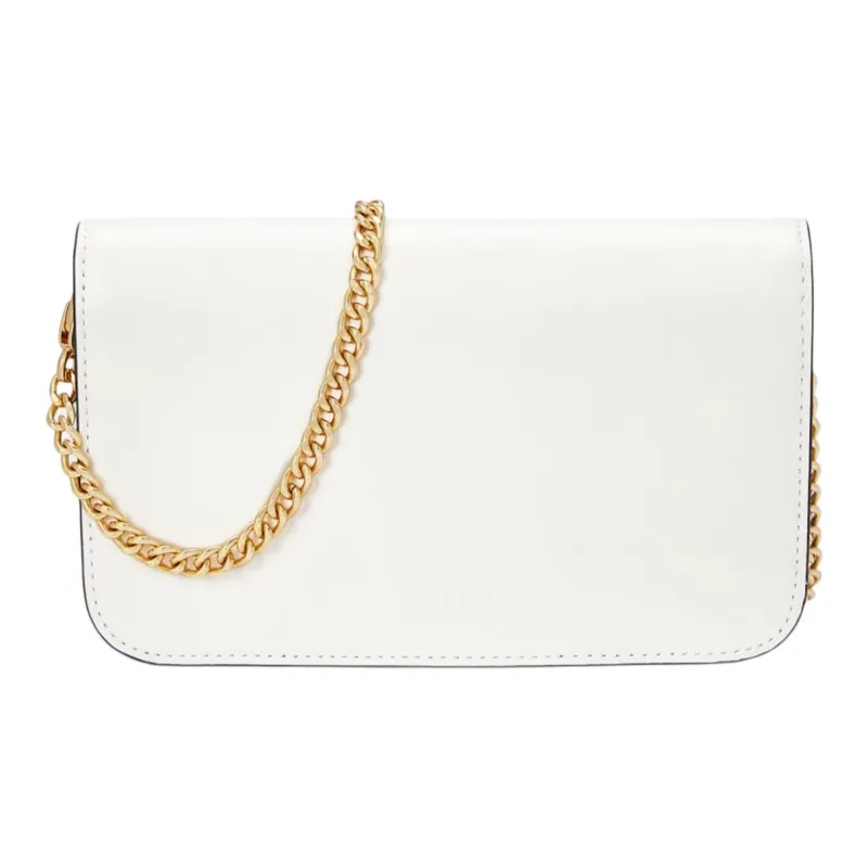 Ralph Lauren Tanner Cow Leather Shoulder Bag Tubas Women's White-2