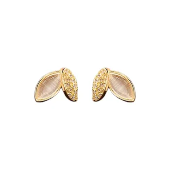 Yiru Glass Cat Eye Earrings Women's