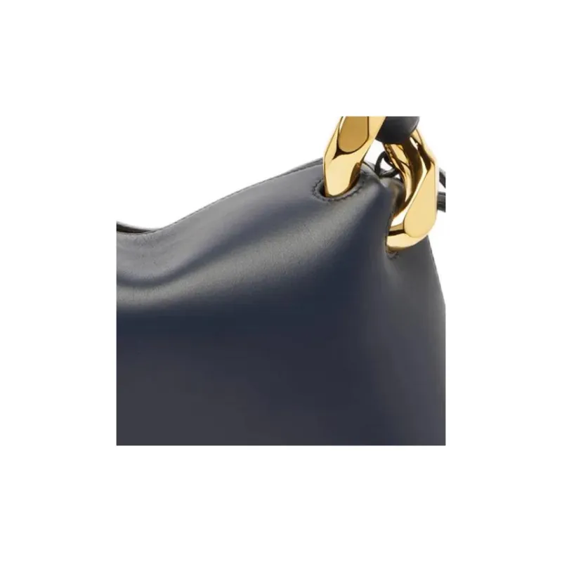 JW Anderson Cow Leather One Shoulder Handbag Trumpets Women's Gray Blue-5