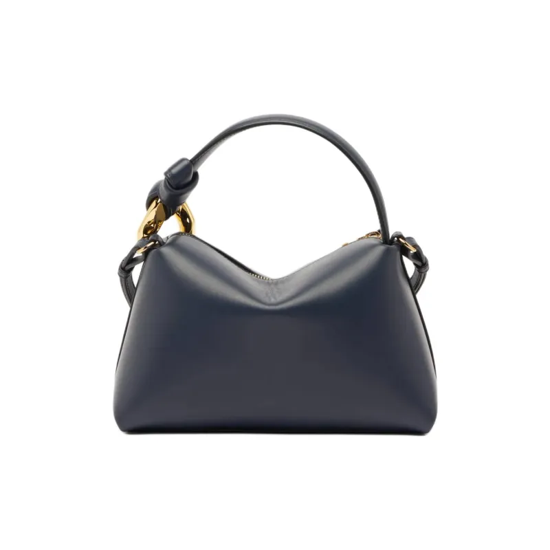 JW Anderson Cow Leather One Shoulder Handbag Trumpets Women's Gray Blue-3