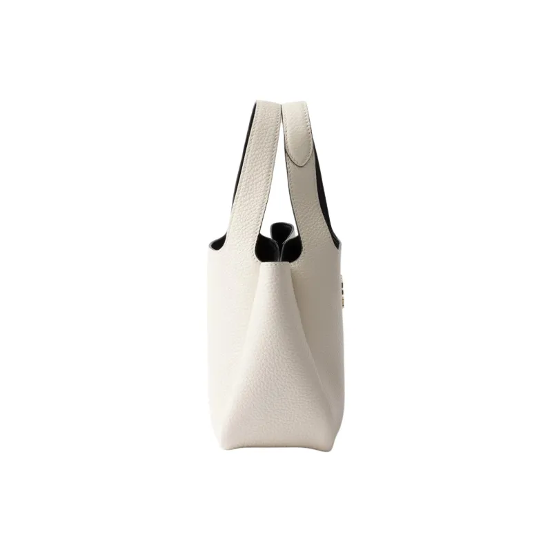 PRADA Leather Handbag Mini Women's White-2