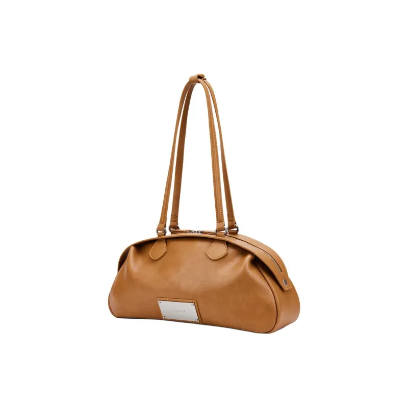 MCMIKO Cow Leather Patchwork With Artificial Leather Crossbody Shoulder Bags Women's Yellow Brown-5