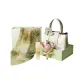 「Auspicious Clouds Embroidery Bag-Elegant White」+Silk Scarf+Hand Cream+Bouquet