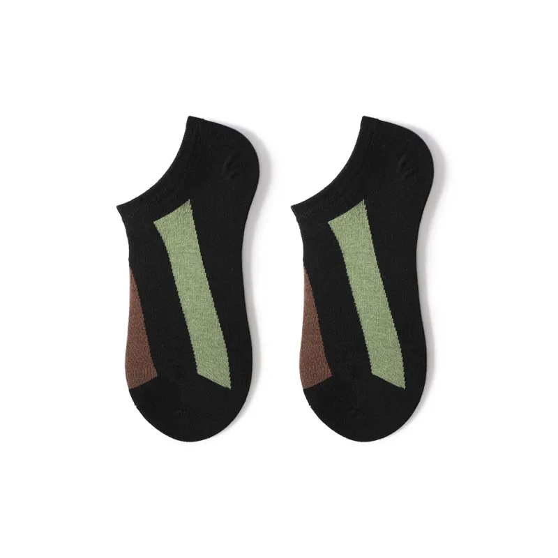 Primeet Ankle Socks Men's 5 Pack Geometric Pattern-22