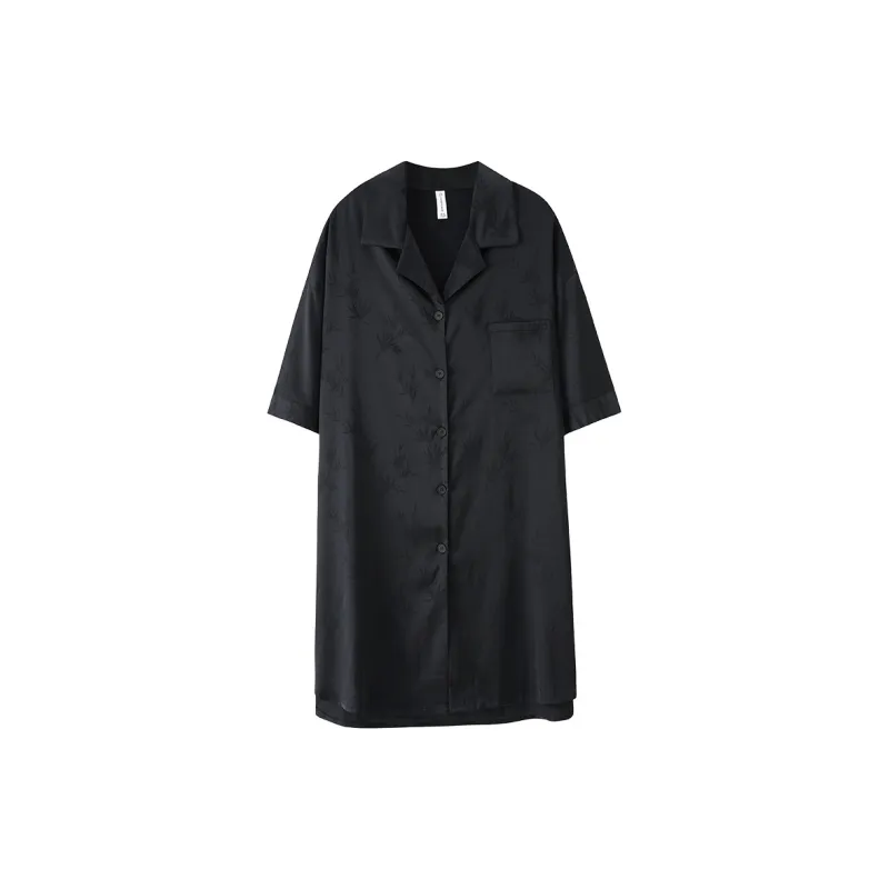 Qin Jing Nightgown Women's Black-0