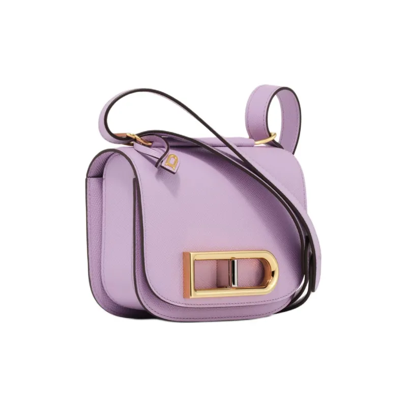 Delvau Lingot Alpina Calf Grain Calfskin Shoulder Bag Small Size Women's Light Purple-1