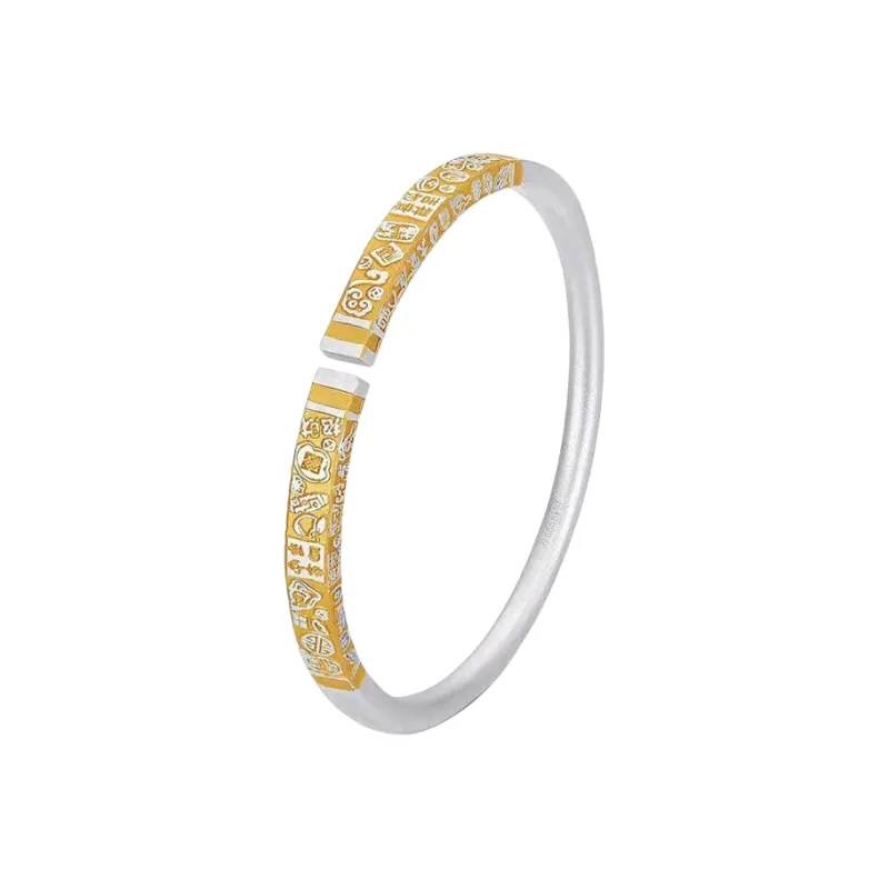 FUYUFU 999 Fine Silver Bangles Women's-0