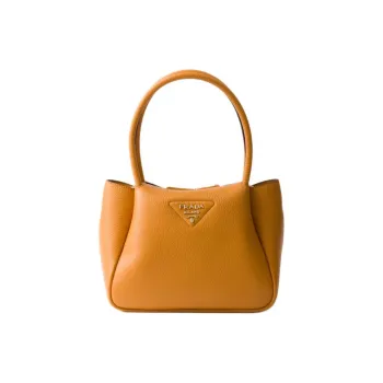 PRADA Calfskin Handbag Women's Amber